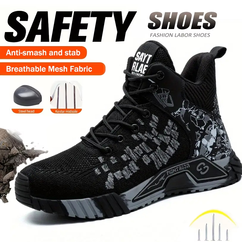 Men'S Shoes Diabetic - Wear Resistant Durable Steel Toe Work