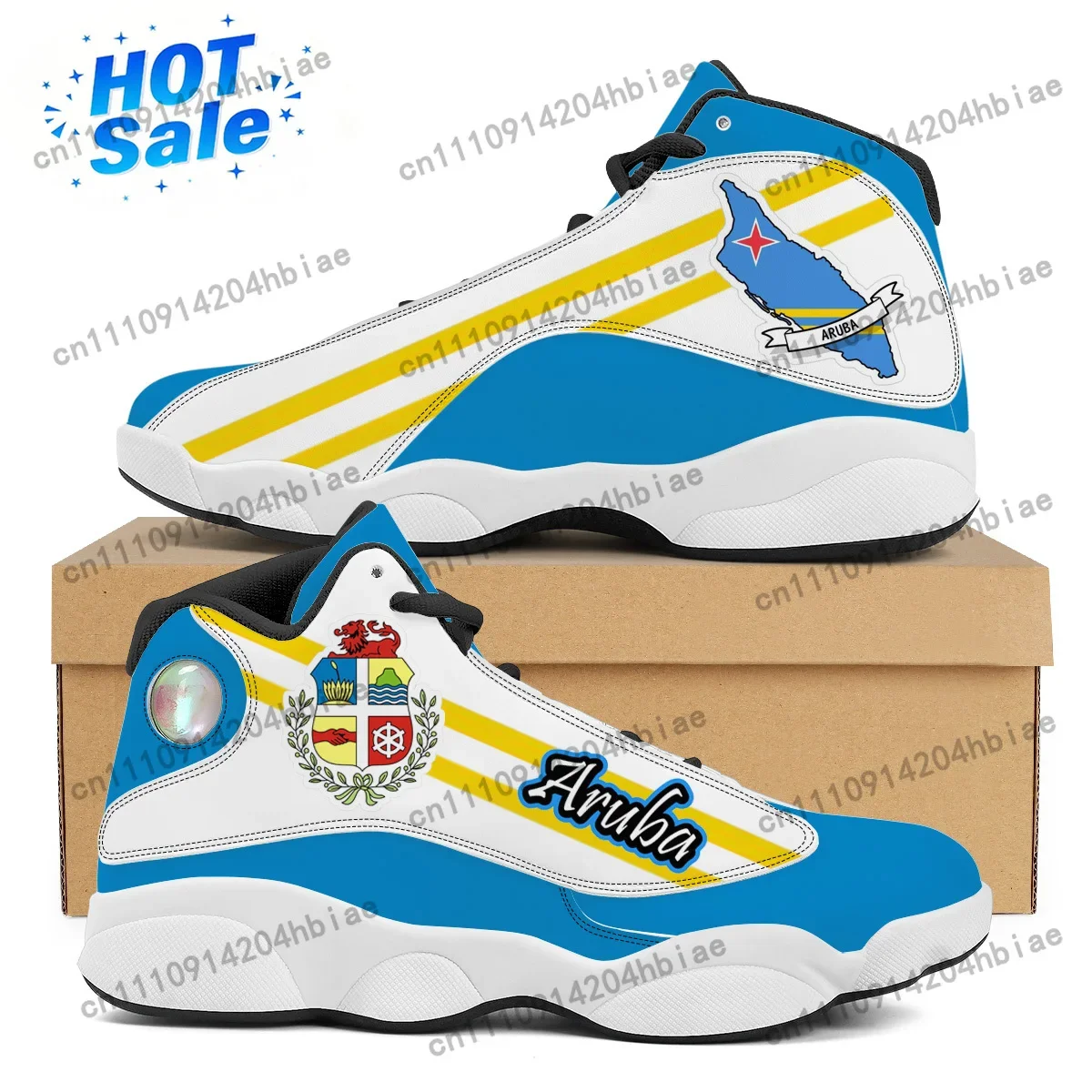 Men'S Shoes For Tennis - ARUBA Flag Print Custom Cool Mens