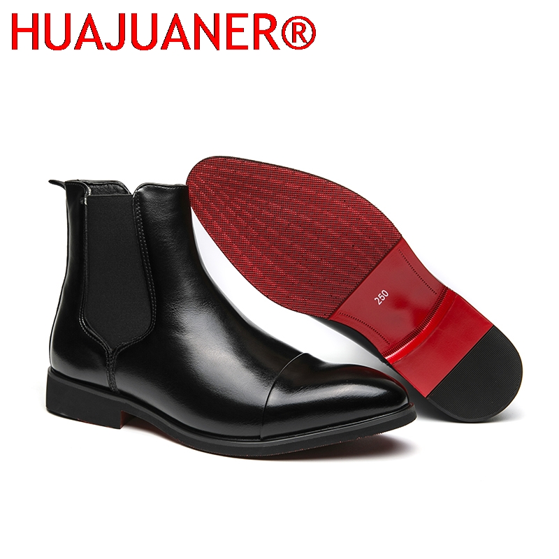 Men Shoes Red Bottom - British Style Men's Black Chelsea Boots