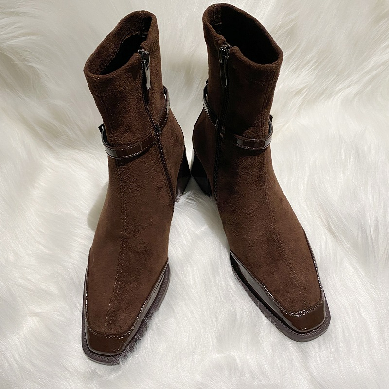 2026Winter Suede Patchwork Squ - Chelsea Boots Suede review and price