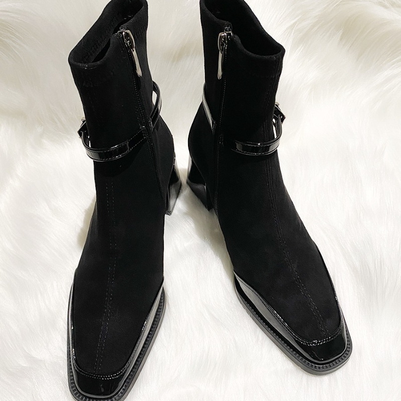 2026Winter Suede Patchwork Squ - Chelsea Boots Suede review and price