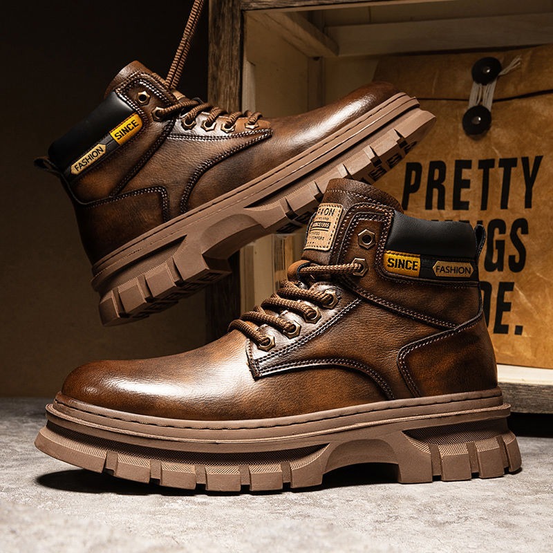 Vintage Men Platform Ankle Boo - Chelsea Boots Suede review and price