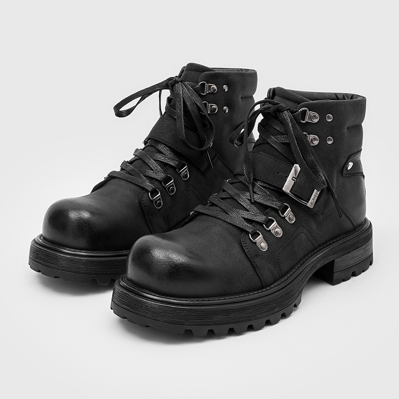 Brand Men Leather Boots Motorc - Men Shoes Brand review and price