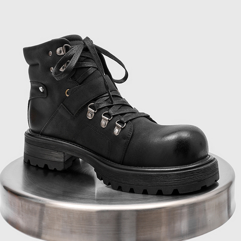 Brand Men Leather Boots Motorc - Men Shoes Brand review and price