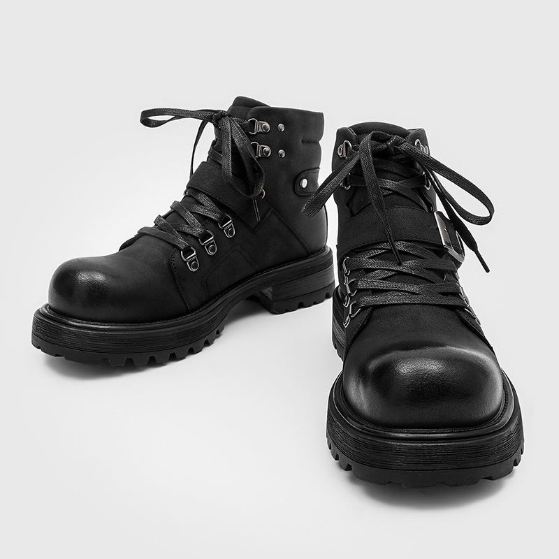 Brand Men Leather Boots Motorc - Men Shoes Brand review and price