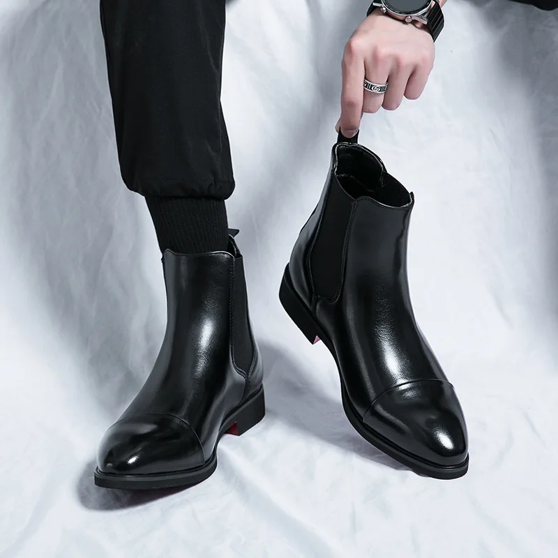Men's Boots Business Ankle Boo - Men Shoes Red Bottom review and price