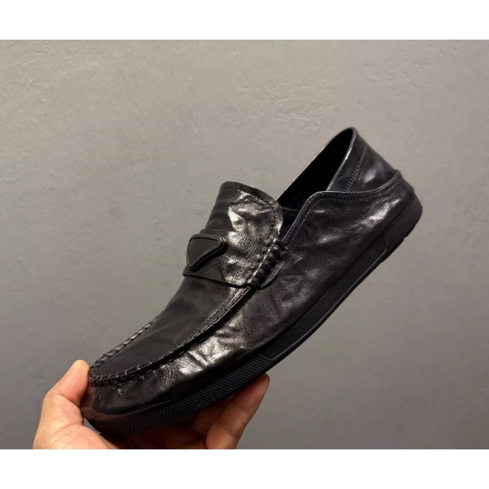 Handcrafted Black Leather Driv - Men'S Shoes Drivers review and price