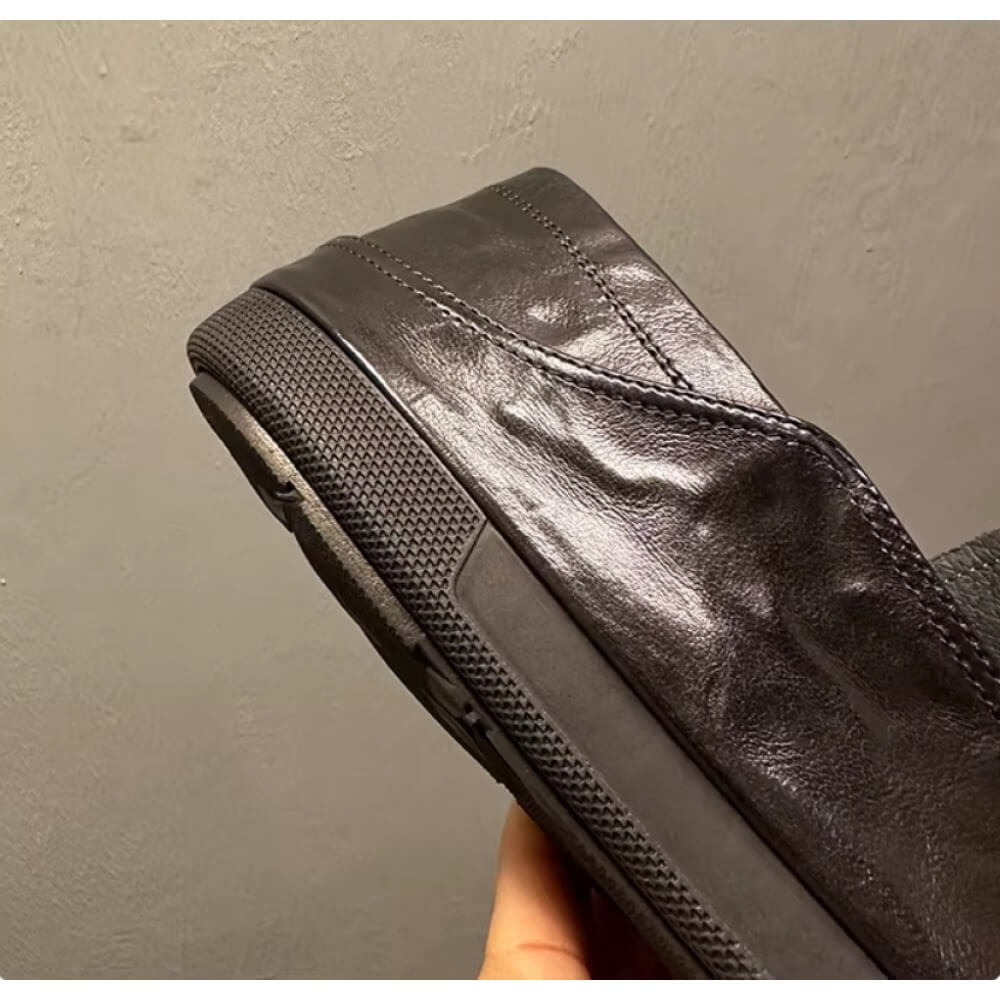 Handcrafted Black Leather Driv - Men'S Shoes Drivers review and price