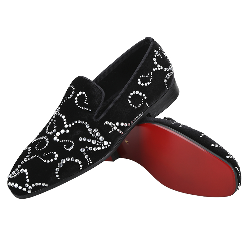 Piergitar Black Velvet And Oct - Men Shoes Red Bottom review and price