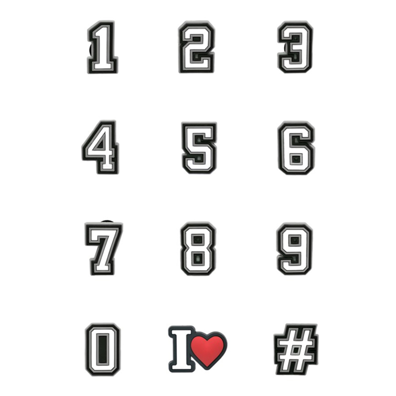 1pcs PVC Number Shoe Charms fo - Men'S Shoes Crocs review and price